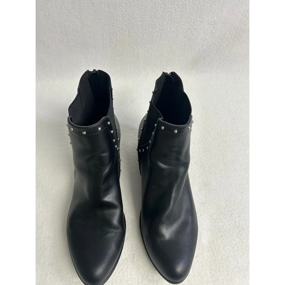 Edgy Rocker Esprit Womens 8.5M Black Studded Teigan Chelsea Ankle Boot
